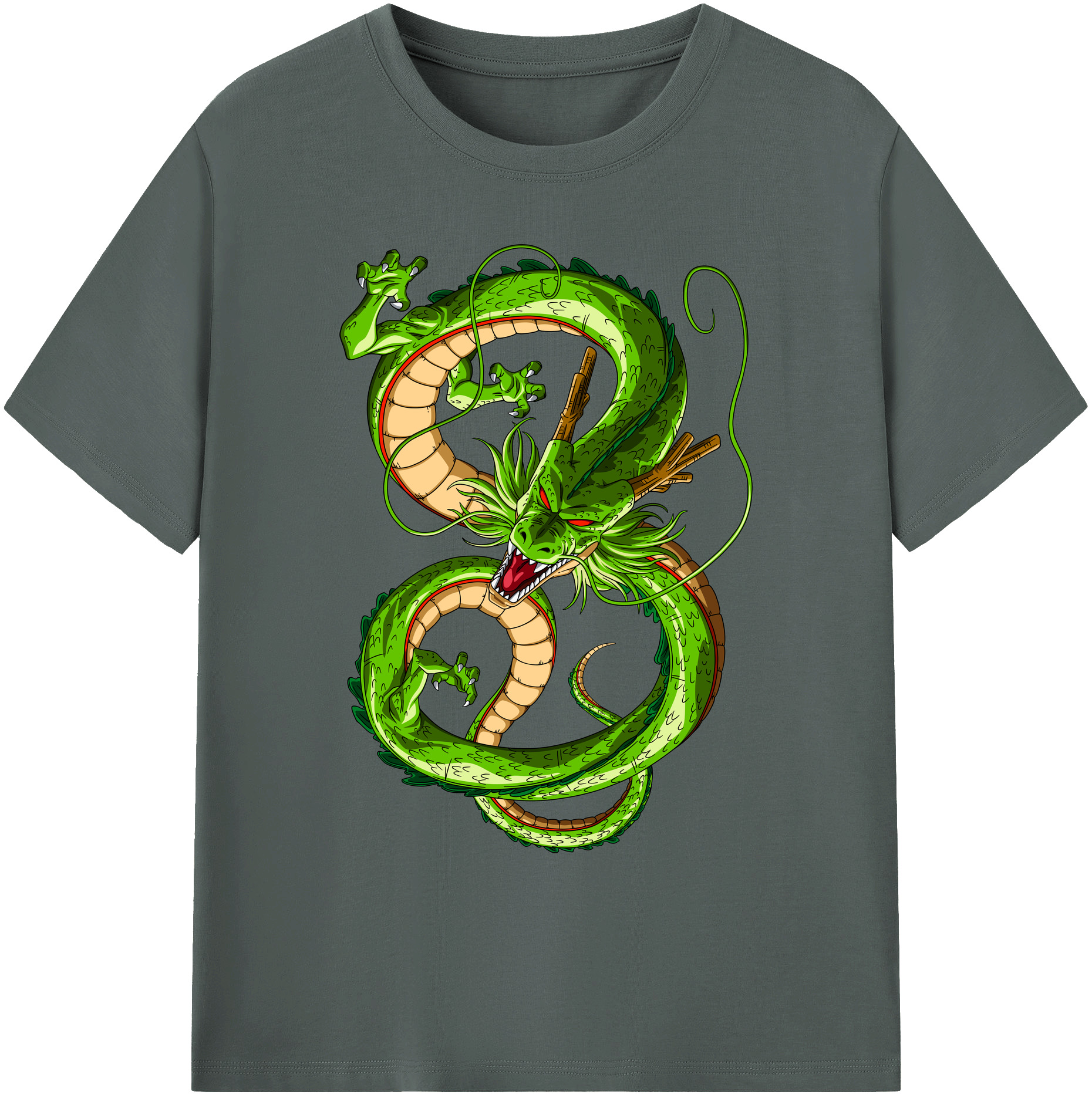 （画像用） ドラゴンボール 神龍 シェンロン DRAGON BALL Shenron 綿100％ メンズ半袖Tシャツ｜肌触りやわらか＆通気性